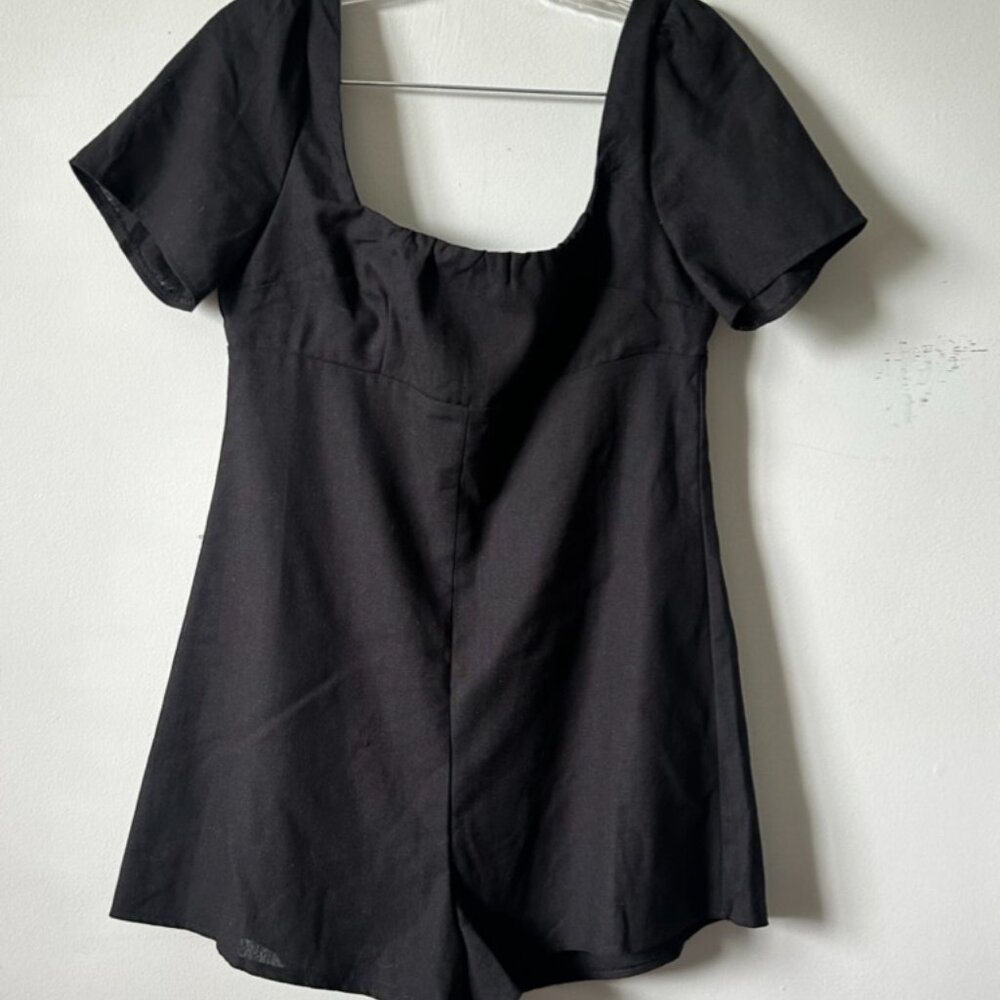 Nerver Worn Princess Polly Lorna Romper in Black - Picture 3 of 5